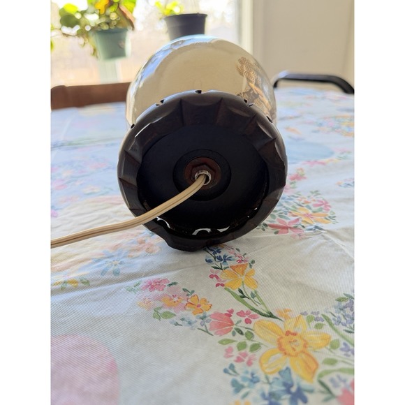 Vintage Chinoiserie 12" Porcelain Ginger Jar Lamp Hand-Painted Foo Dogs & Peonie - Picture 11 of 16